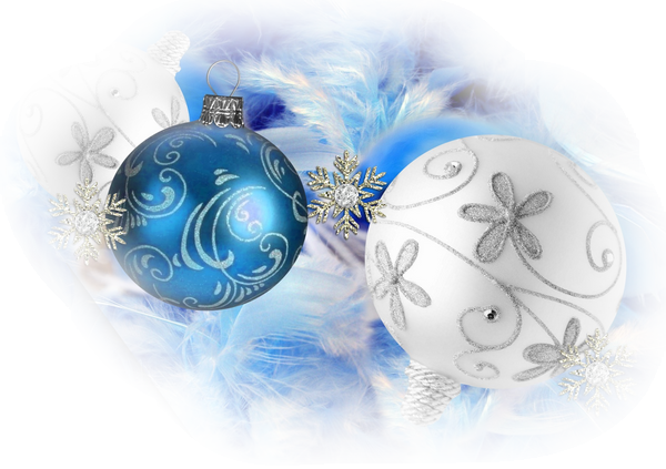 Transparent Christmas Ornament Bombka Blue for Christmas