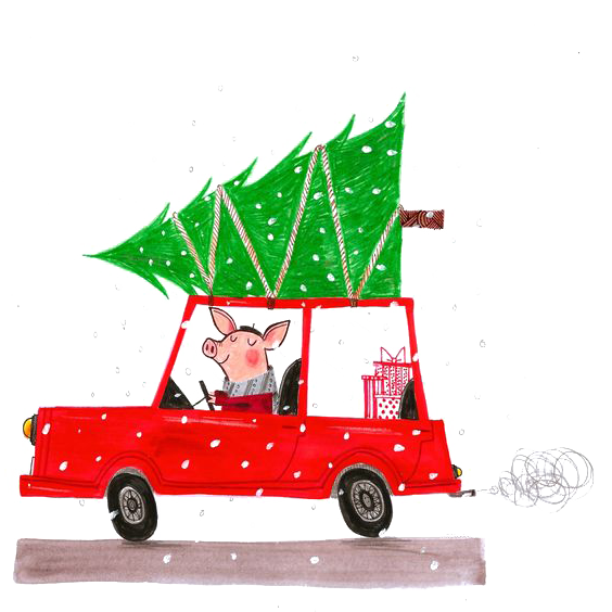 Transparent United Kingdom Drawing Designer Toy Christmas Decoration Car for Christmas