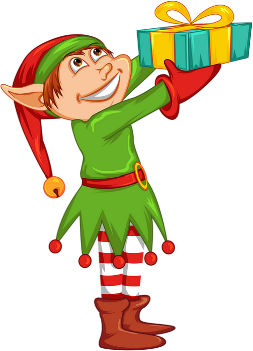 Transparent Santa Claus Christmas Day Duende Cartoon Christmas Elf for Christmas