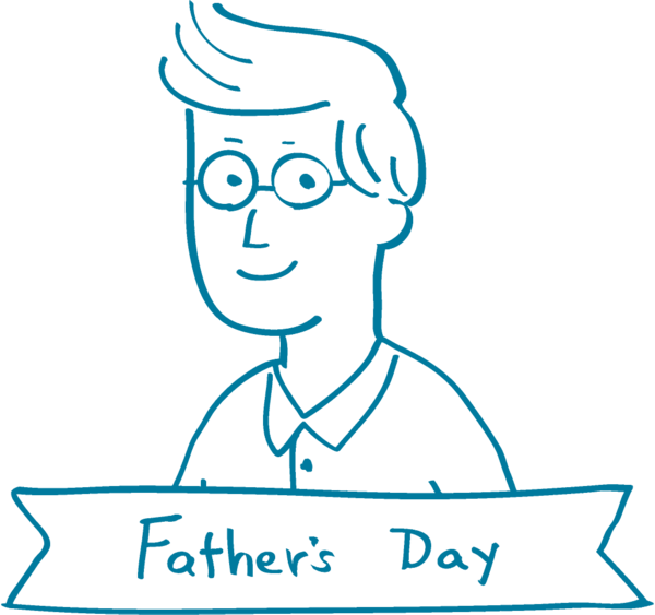 Transparent Fathers Day Face White Line for fathers day cartoon for Fathers Day
