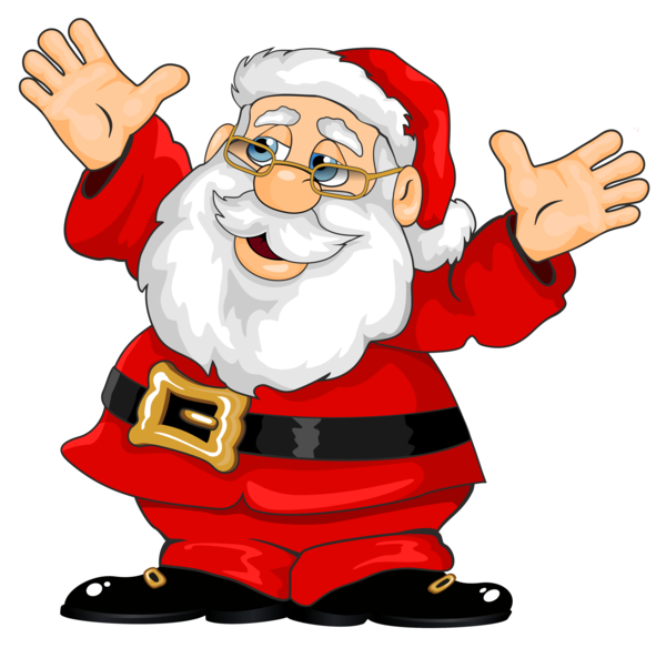 Transparent Santa Claus Christmas Greeting Card Thumb for Christmas
