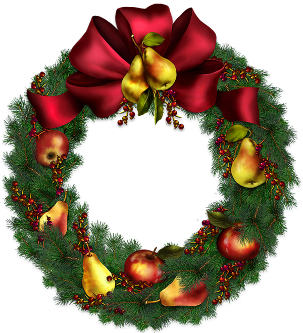 Transparent Wreath Garland Christmas Tree Evergreen Fir for Christmas