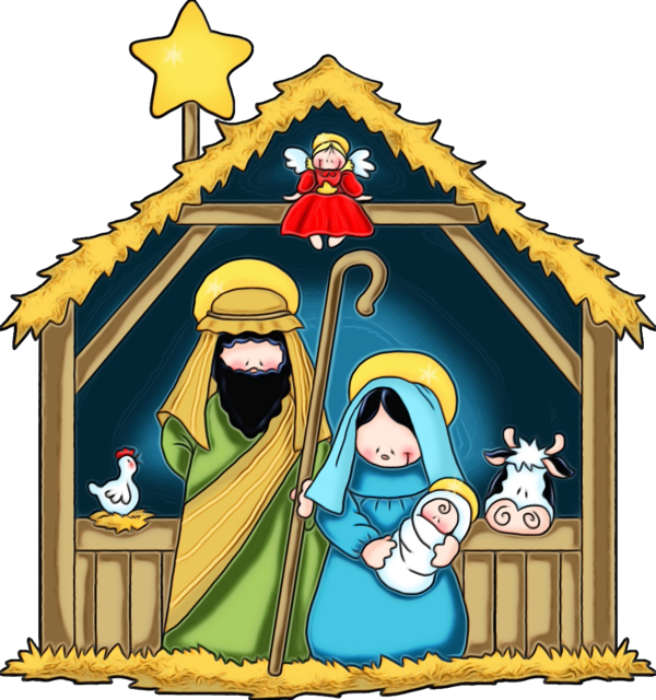 Transparent Nativity Scene Christmas Day Nativity Of Jesus Cartoon for Christmas