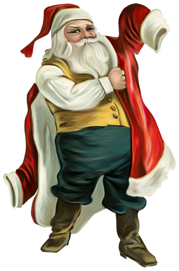 Transparent Santa Claus Ded Moroz Snegurochka Cartoon for Christmas