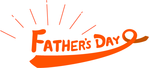 Transparent fathers-day Text Orange Font for happy fathers day for Fathers Day