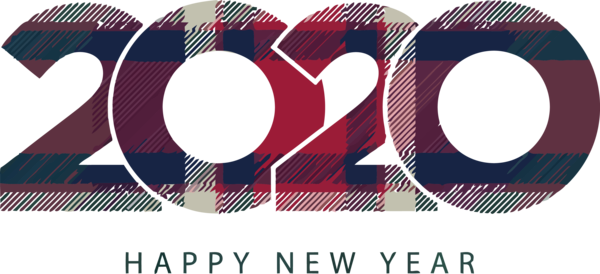 Transparent New Year 2020 Font Text Logo for Happy New Year 2020 for New Year