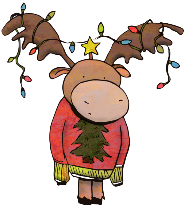 Transparent Christmas Jumper Sweater Coupon Christmas Ornament Deer for Christmas