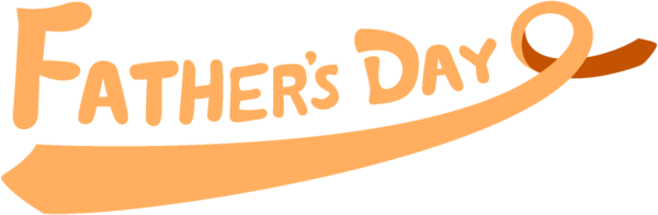 Transparent fathers-day Orange Text Font for happy fathers day for Fathers Day