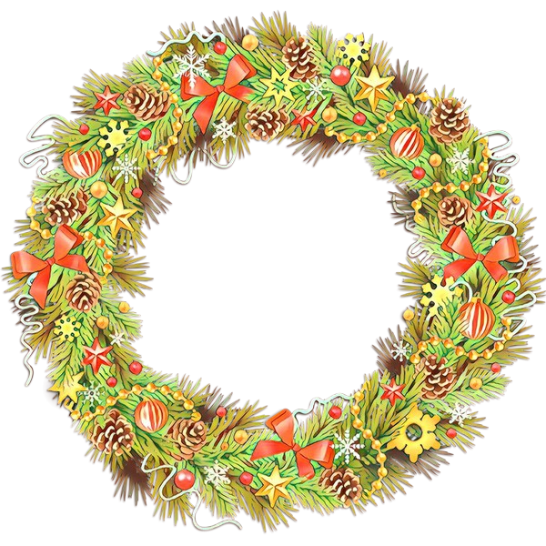 Transparent Wreath Christmas Day Garland Christmas Decoration for Christmas
