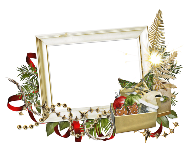 Transparent Christmas Ornament Floral Design Picture Frames Picture Frame Christmas Decoration for Christmas
