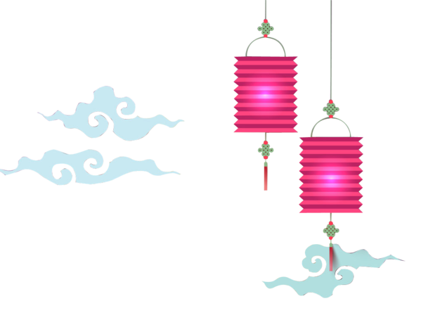 Transparent Midautumn Festival Festival Lantern Pink Christmas Ornament for Christmas