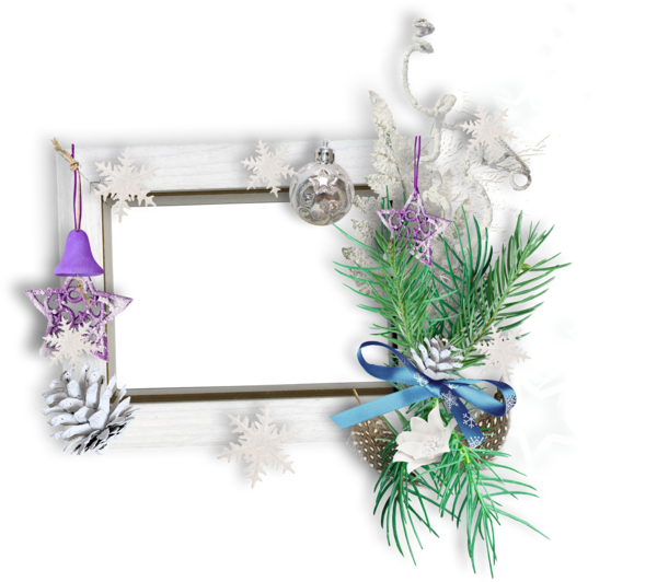 Transparent Picture Frames Christmas Ornament Door Purple for Christmas