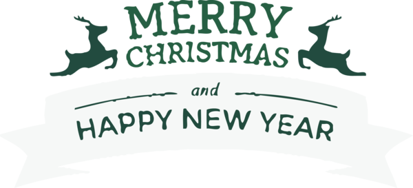 Transparent New Year Font Green Text for Happy New Year for New Year