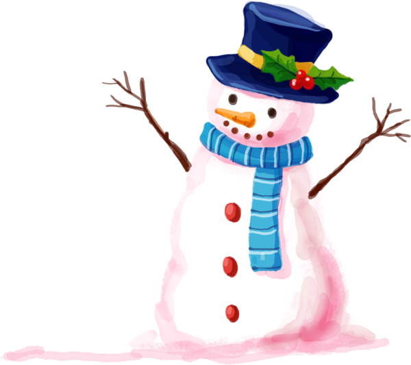 Transparent Snowman Winter Scarf Christmas Ornament for Christmas