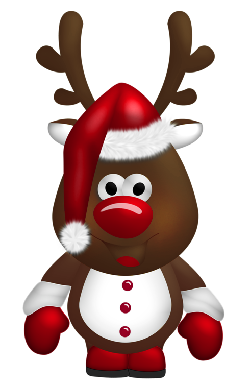 Transparent Reindeer Santa Claus Deer Christmas Ornament for Christmas