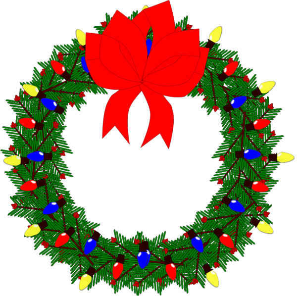 Transparent Santa Claus Wreath Christmas Pine Family Christmas Decoration for Christmas