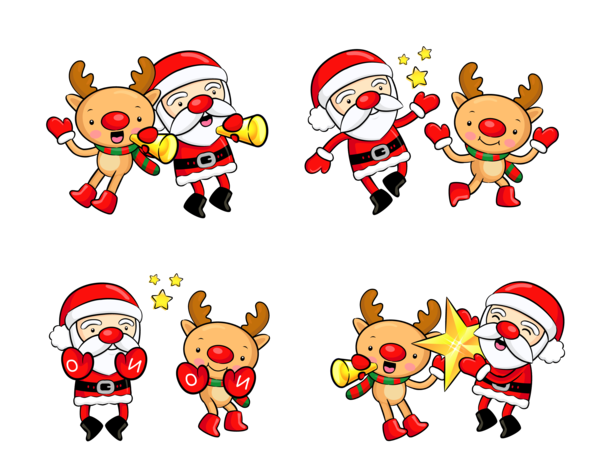 Transparent Santa Claus Christmas Sticker Holiday for Christmas