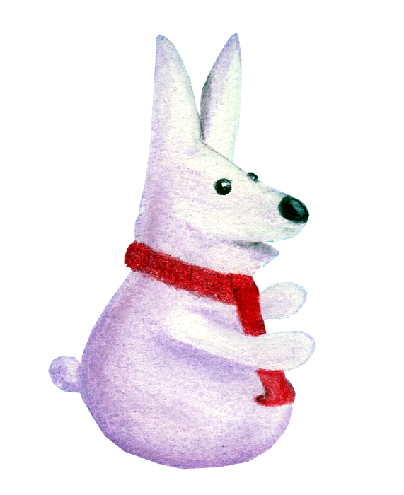 Transparent Hare Dog Christmas Ornament Rabbit for Christmas