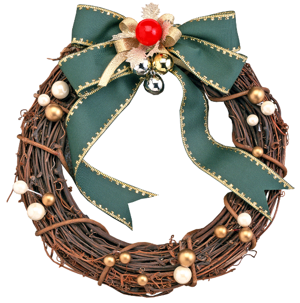 Transparent Santa Claus Wreath Advent Wreath Jewellery Turquoise for Christmas