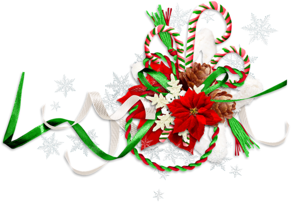 Transparent Christmas Poinsettia New Year Christmas Ornament for Christmas