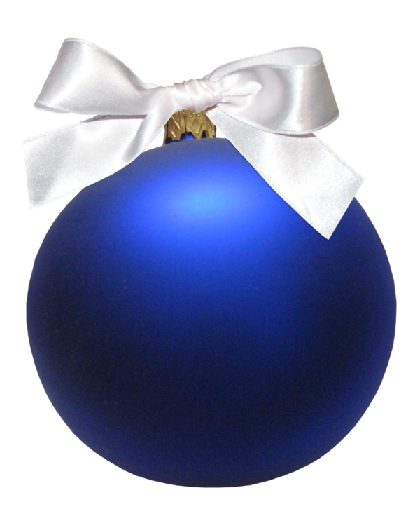 Transparent Santa Claus Bombka Christmas Tree Blue Cobalt Blue for Christmas