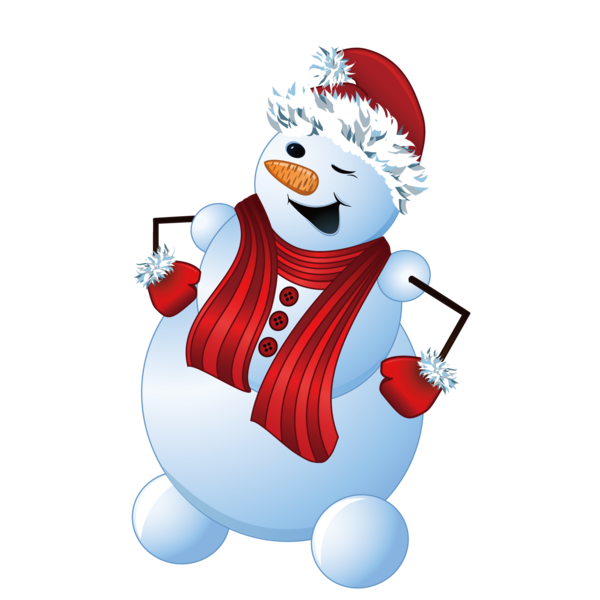 Transparent Cartoon Winter Snowman Christmas Ornament for Christmas