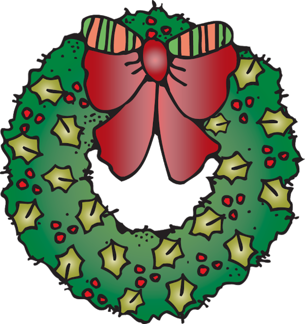 Transparent Holiday Scavenger Hunt Christmas Leaf Wreath for Christmas