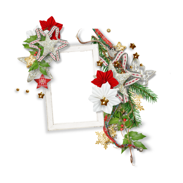 Transparent Christmas Ornament Floral Design Wreath Decor Flower for Christmas