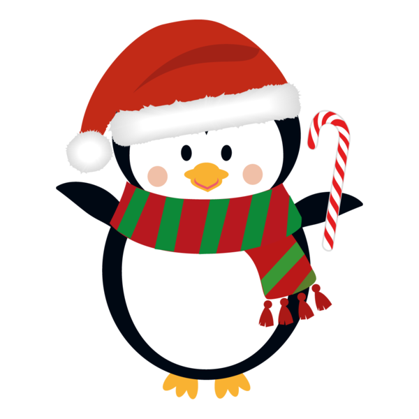 Transparent Penguin Christmas Santa Claus Snowman Flightless Bird for Christmas