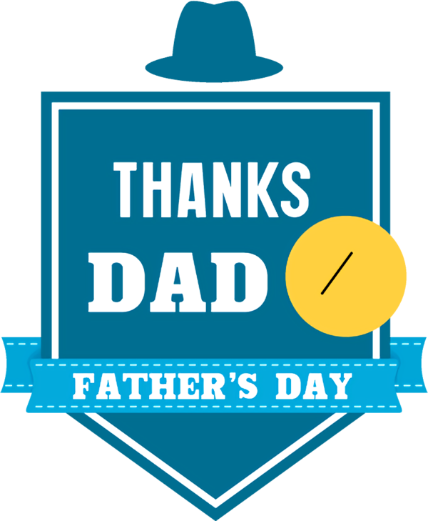Transparent fathers-day Turquoise Line Logo for happy fathers day for Fathers Day