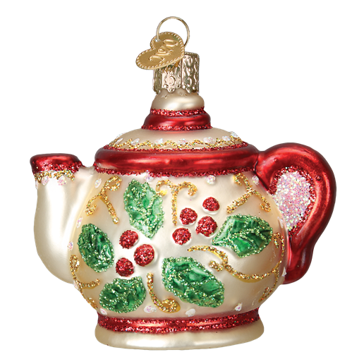 Transparent Christmas Ornament Teapot Ceramic Tableware for Christmas