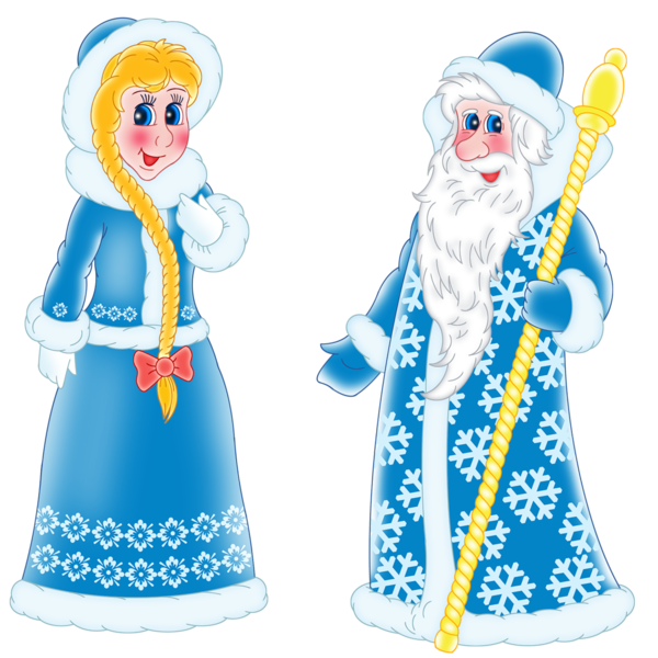 Transparent Ded Moroz Snegurochka Christmas Ornament Toy for Christmas