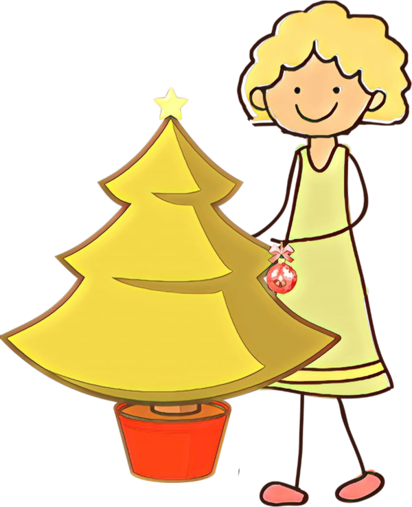 Transparent Cartoon Yellow Cone for Christmas