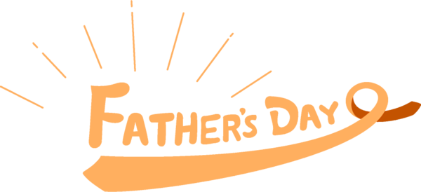 Transparent fathers-day Text Orange Font for happy fathers day for Fathers Day
