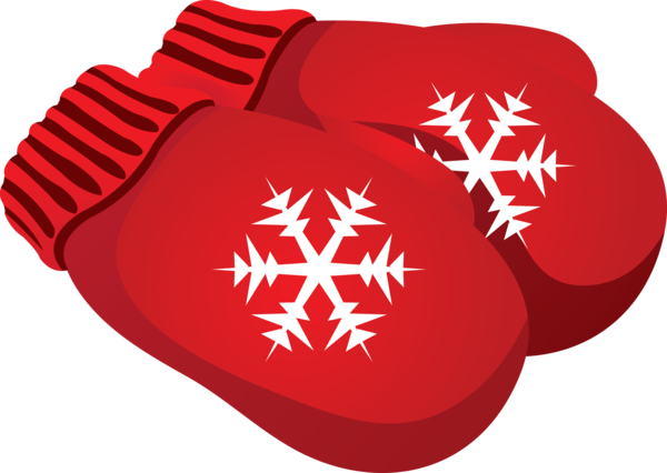 Transparent Santa Claus Christmas Glove Christmas Ornament Red for Christmas