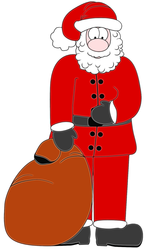 Transparent Santa Claus Christmas Day Motif Cartoon for Christmas
