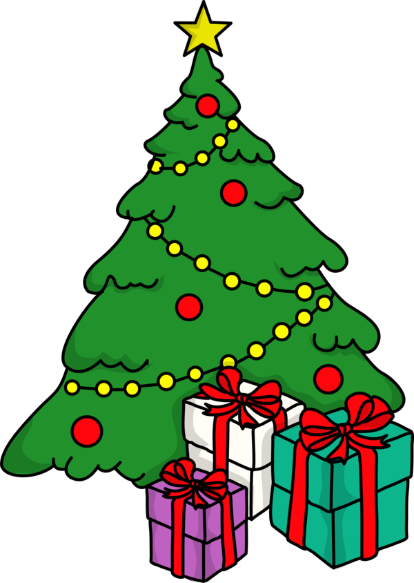 Transparent Christmas Tree Santa Claus Christmas Ornament Fir Pine Family for Christmas