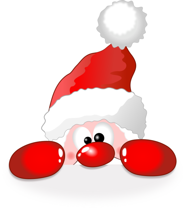 Transparent Santa Claus Christmas Reindeer Red for Christmas