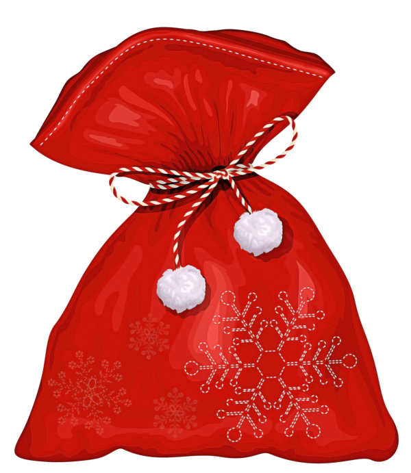 Transparent Mrs Claus Santa Claus Bag Red Christmas Ornament for Christmas