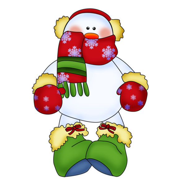 Transparent Snowman Scarf Snow Christmas Ornament Food for Christmas