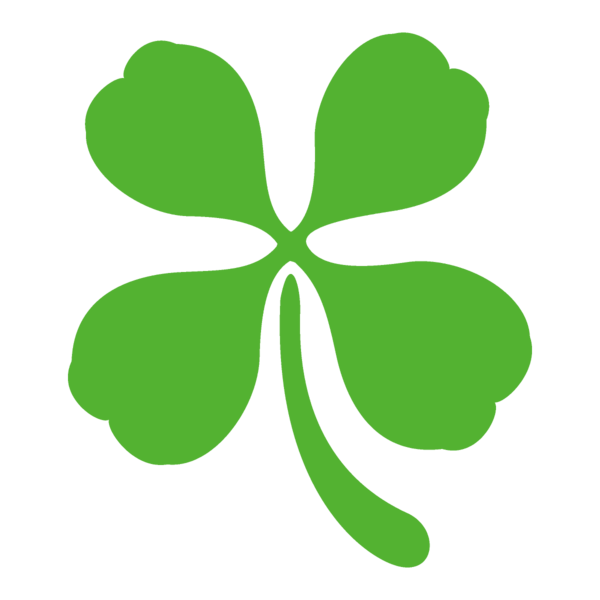 Transparent St Patrick's Day Leaf Green Plant for Four Leaf Clover for St Patricks Day