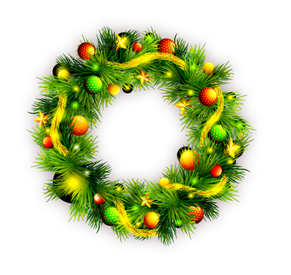 Transparent Wreath Christmas Gift Evergreen Fir for Christmas