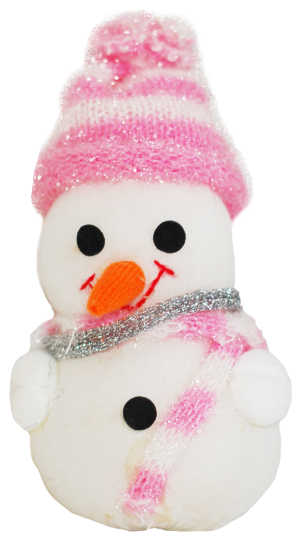 Transparent Toy Plush Christmas Ornament Snowman Stuffed Toy for Christmas