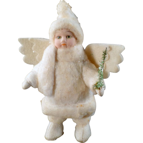 Transparent Christmas Ornament Doll Snow Baby Figurine for Christmas