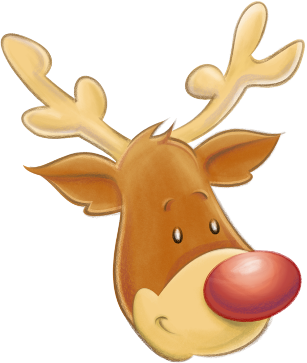 Transparent Rudolph Reindeer Santa Claus Deer Tail for Christmas