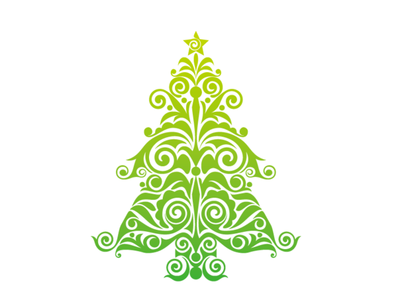 Transparent Christmas Tree Cartoon Fir Pine Family for Christmas