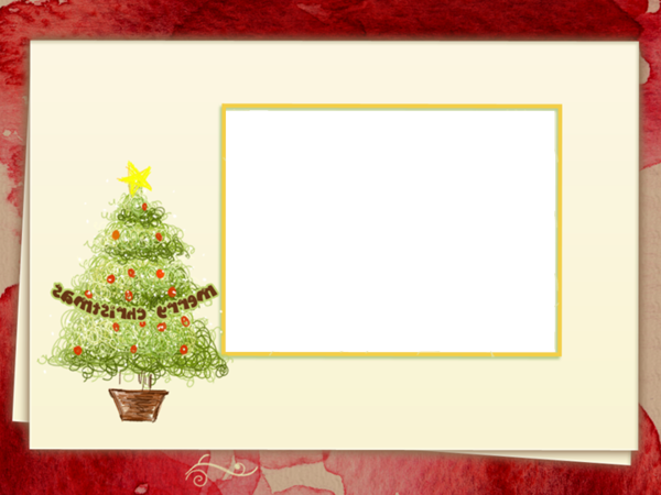 Transparent Royal Christmas Message Christmas Wish Picture Frame Fir for Christmas