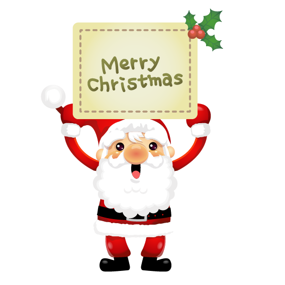 Transparent Santa Claus Christmas Greeting Note Cards Holiday Food for Christmas