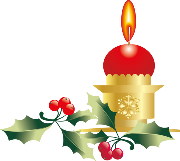 Transparent Candle Light Candlestick Christmas Ornament Fruit for Christmas