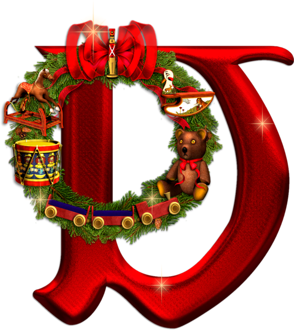 Transparent Letter Alphabet U Christmas Decoration Christmas Ornament for Christmas